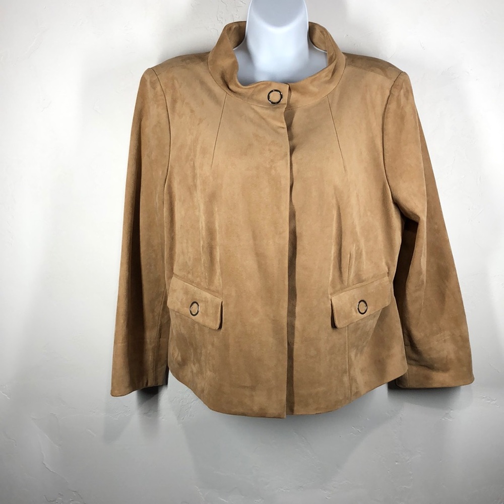 NWT Chico’s faux suede jacket size Chico’s 1/Med